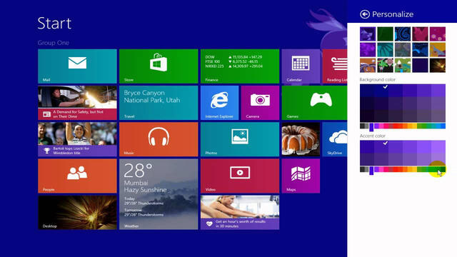 Windows 8.1 Start Screen